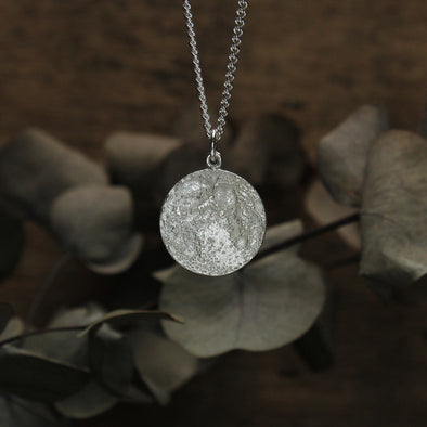 Mini moon - light side, charm - silver