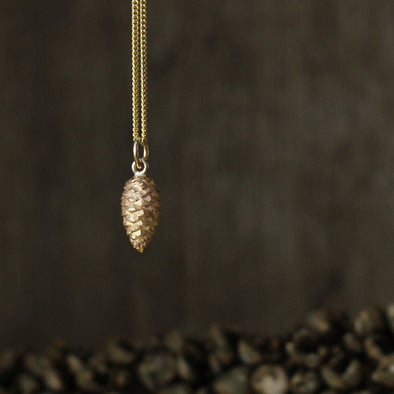 Pinecone - large - solid 9ct gold