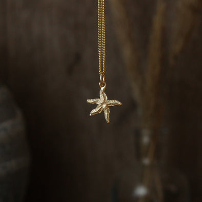 Tiny Scilly starfish - solid 9ct gold