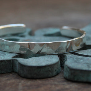 Hammered cuff bangle