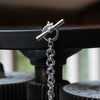 Handmade neck chain with cleat & boat ring - silver