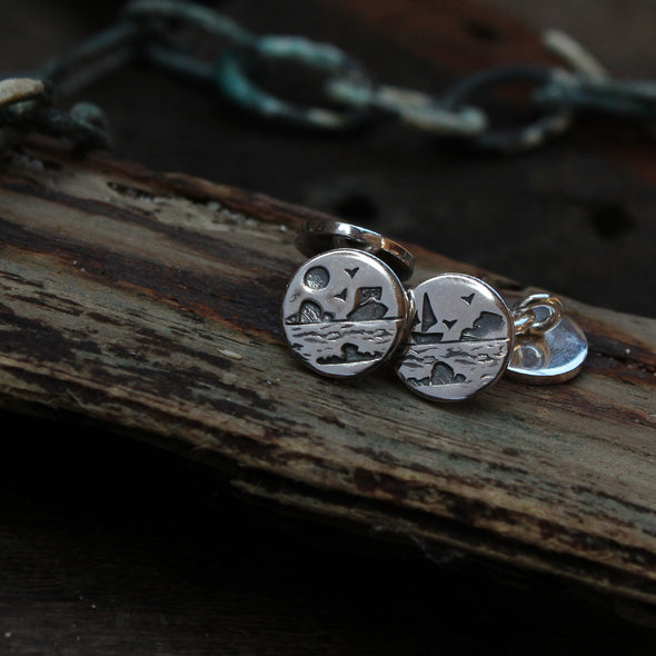 Ring of islands - boat cufflinks