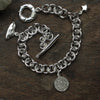 No.1 wrist chain with silver moon, star & cloud