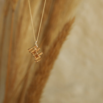 Binoculars charm - small gold