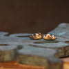 Cloud studs - solid 9ct gold