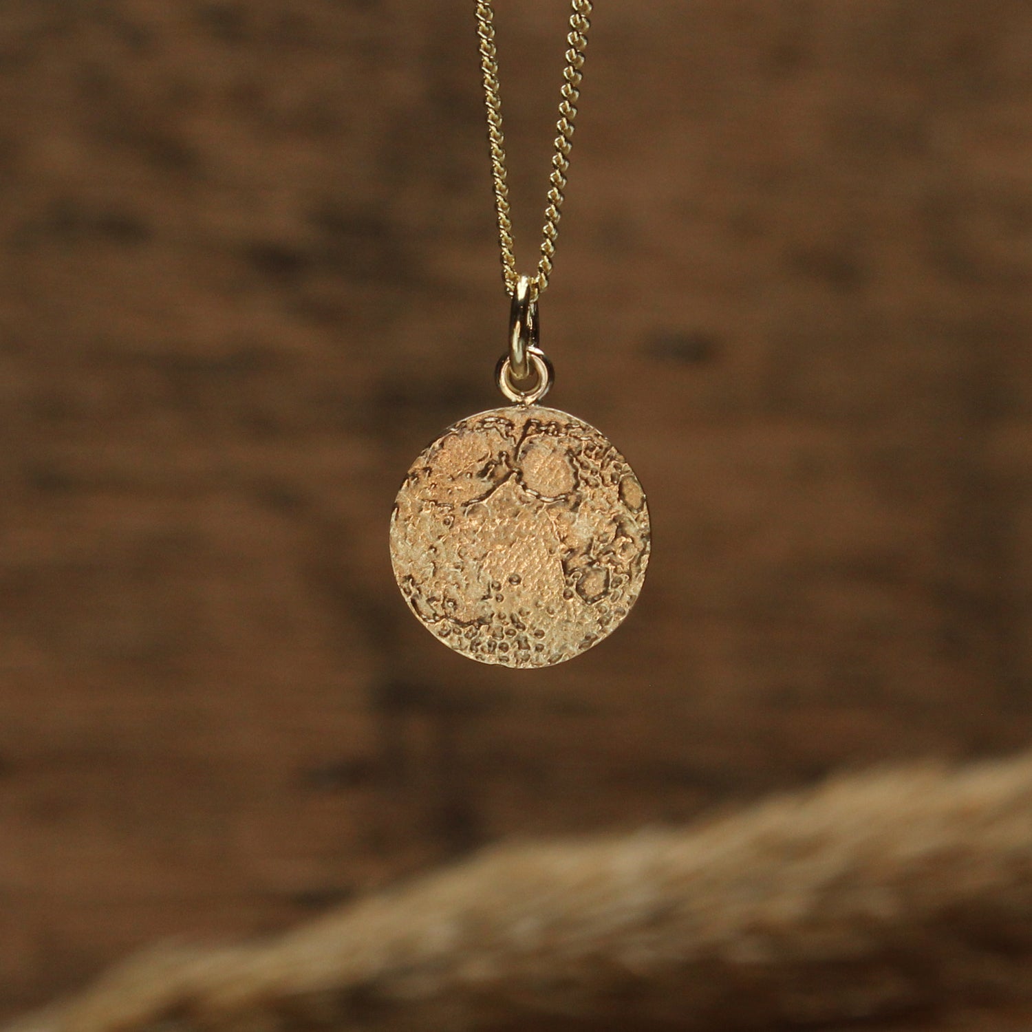 Mini moon light side, charm 9ct gold