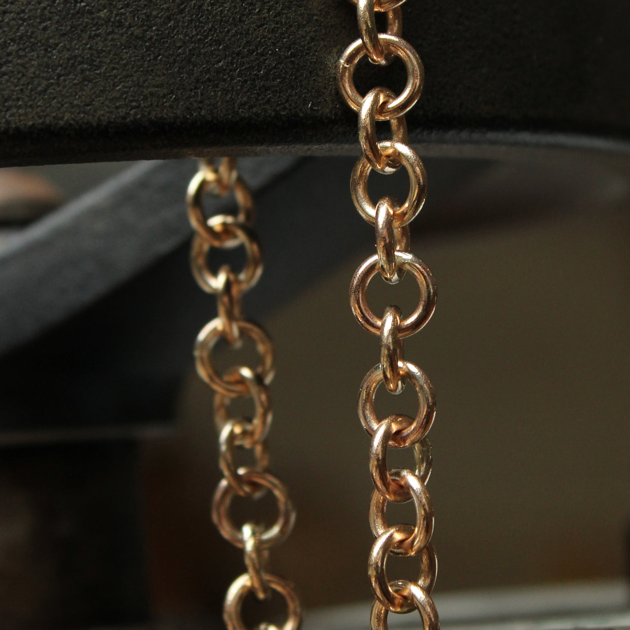Gold wrist chain  - No 5 with cleat & boat ring