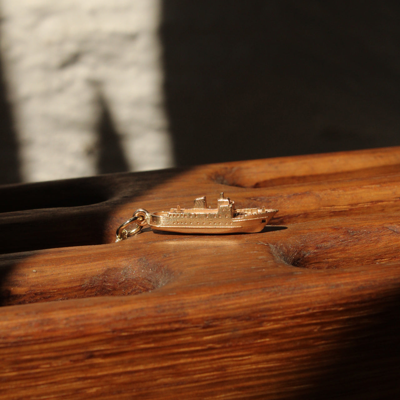 Scillonian III charm, small version, solid gold