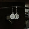 Tiny whole of the moon hoops - silver