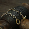 Gold wrist chain No. 1 with fish and buoy fastener - solid 9ct gold