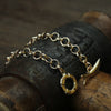 Wrist chain No. 1 with fish and buoy fastener - solid 9ct gold