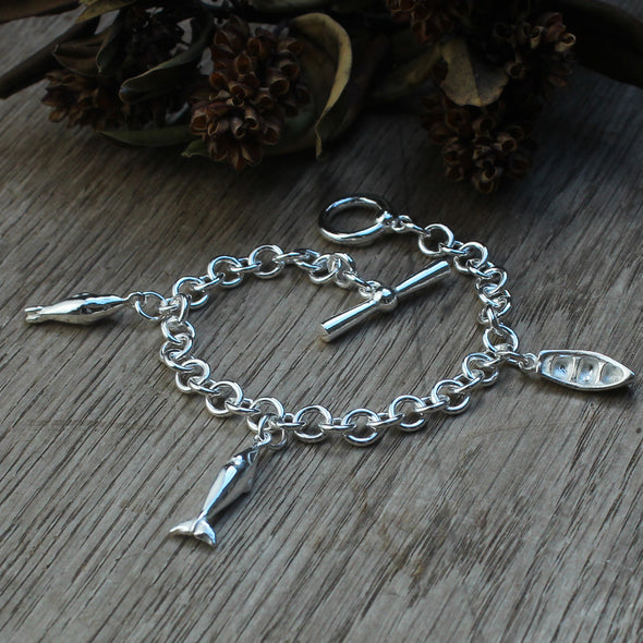 Wrist chain No.5 - boat ring & boat cleat and seafarers collections