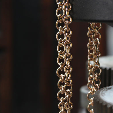 Handmade neck chain with cleat & boat ring fastener