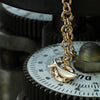 Gold wrist chain No. 1 with fish and buoy fastener - solid 9ct gold