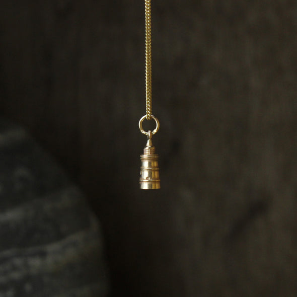 St Agnes lighthouse - solid 9ct gold