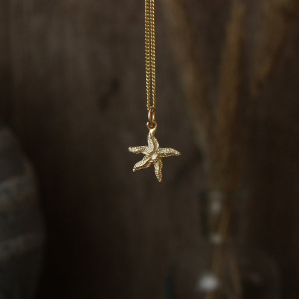 Tiny Scilly starfish - solid 9ct gold