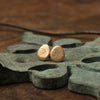 Bryher flat pebble studs - solid 9ct gold