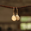 Bryher flat pebble hooks - solid 9ct gold