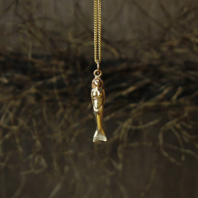 Mini mermaid - solid 9ct gold